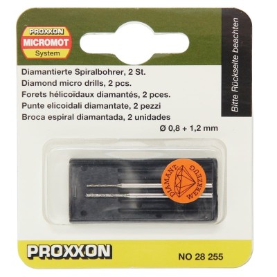 Set burghie diamantate pentru pietre semipretioase Proxxon 28255, O0.8-O1.2 mm, 2 piese foto