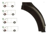 Segment reparatie aripa fata exterior Ford Transit, 2000-2006 ,Partea Stanga, punte fata , partea din spatele rotii, metal, Rapid