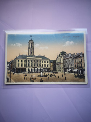 Carte postala Cernauti - Czernowitz, Ringplatz, inc sec XX, color, necirculata foto