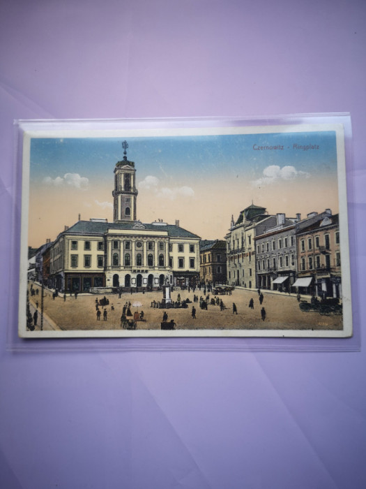 Carte postala Cernauti - Czernowitz, Ringplatz, inc sec XX, color, necirculata