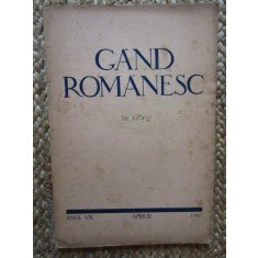 REVISTA GAND ROMANESC , NR. 1-4 , ANUL VIII , APRILIE , 1940
