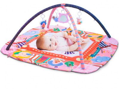 Saltea multifunctionala MalPlay pentru bebelusi cu jucarii detasabile si bile colorate foto