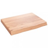 Cumpara ieftin Blat de baie, maro deschis, 40x30x(2-4) cm, lemn masiv tratat