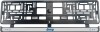 Set 2 bucati, suport numar inmatriculare Jeep II, Autohelix MSA