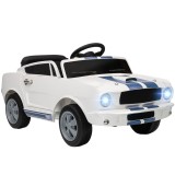 AIYAPLAY Mașină electrică 12V cu licență Ford Shelby GT 350 vehicul electric telecomandă telecomandă 2,4G 3-6 ani alb | Aosom Romania