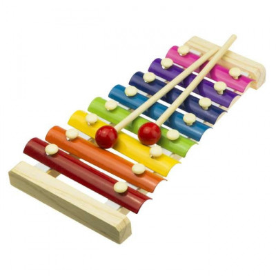 Jucarie, xilofon, multicolor, model simplu, 20 x 16 cm foto