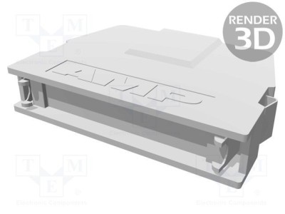 Carcasă mufă TE Connectivity 50 pini ecranată, fixare clichet oțel drept AMPLIMITE foto