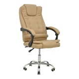 Cumpara ieftin Scaun de birou Toronsi piele ecologica PU bej 60x68x128 cm