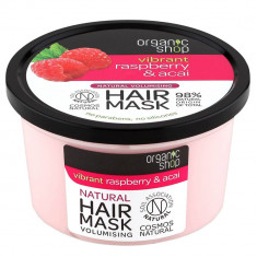 Masca pentru par cu Zmeura si Fructe Acai, Organic Shop Hair Mask, Ingrediente 98% Naturale, 250 ml foto