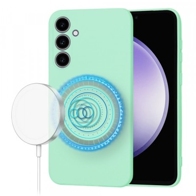 Husa MagSafe pentru Samsung Galaxy S23 FE S711, Techsuit, SoftFlex, Verde foto