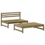Cumpara ieftin Set mobilier relaxare de gradina, 2 piese, lemn de pin tratat