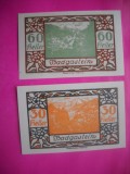 HOPCT BANCNOTA NOTGELD NR 30 BADGASTEIN - SET 2 BUC -30 SI 60 HELLER 1920 -AUSTRIA
