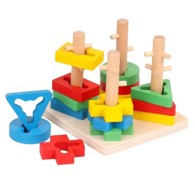 Joc Forme Geometrice pe Coloane - Geometric Stacker Smart Squirrel CX-2000 foto