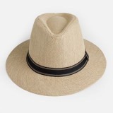 Palarie Panama Unisex, Bej Natural, Marimea 59, CMCLASS
