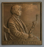 Placheta George Enescu 1946 gravor Stanescu