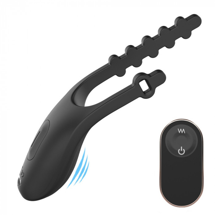 Inel penis Tank Remote Black