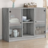 vidaXL Servantă, gri sonoma, 102x37x75,5 cm, lemn prelucrat
