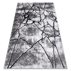 Covor modern COZY 8873 Cracks, beton crăpat - structural două niveluri de l&acirc;nă gri inchis, 120x170 cm