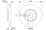 Disc frana VOLVO XC90 I (2002 - 2016) BOSCH 0 986 479 C85