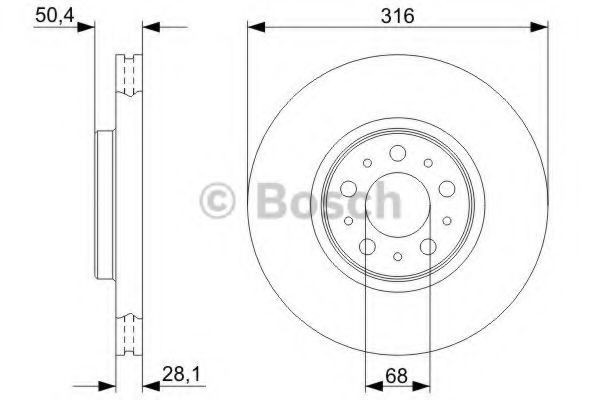 Disc frana VOLVO XC90 I (2002 - 2016) BOSCH 0 986 479 C85