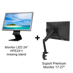 PACHET PROMOTIONAL : Monitor LED, Diagonala 24&amp;amp;quot;, HP E241i, missing stand + SUPORT PREMIUM PENTRU UN MONITOR, 17?-27 foto