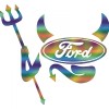 Sticker Ford Devil , Autocolant Tuning Agresiv din Folie Oracal
