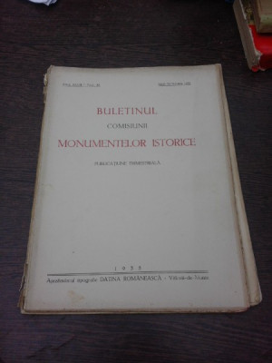 Buletinul Comisiunii Monumentelor istorice, iulie septembrie 1935 foto
