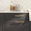 VidaXL M&acirc;nere de dulap, 10 buc., auriu, 128 mm, oțel inoxidabil 155358