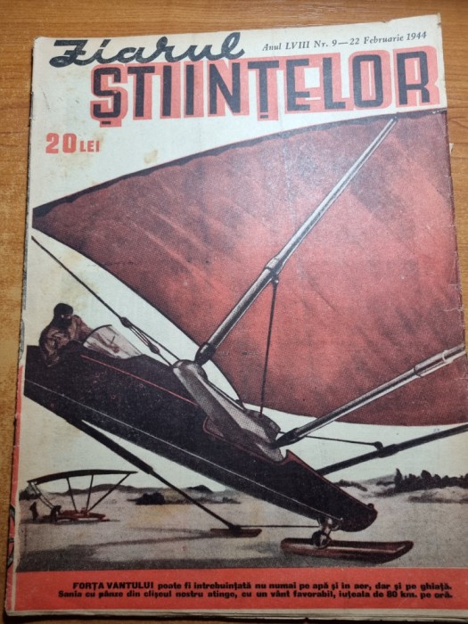 ziarul stiintelor 22 februarie 1944-art.bicicleta,evolutia motoarelor in aviatie