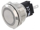 Lampă de control LED verde &Oslash;22mm 24V - 82 mm: Lampă de control verde LED &Oslash;22mm 24V