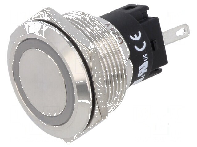 Lampă de control LED verde &Oslash;22mm 24V - 82 mm: Lampă de control verde LED &Oslash;22mm 24V