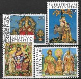 B0807 - Lichtenstein 1976 - Craciun 4v. stampilat,serie completa