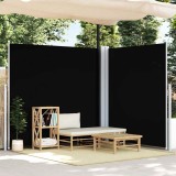 vidaXL Copertină laterală retractabilă de terasă, negru, 220x600 cm