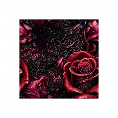 Sticker decorativ, Trandafiri, Rosu, 55 cm, 6199ST foto