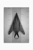 21mxm_aircrafts_033|Frameless Wall Poster, Fighter Jet Top View, Aviation Art, Canvas, 2025 Aviation Collection | A4 (21 x 29.7 cm) - 21mxm_aircrafts_
