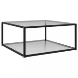 VidaXL Măsuță de cafea, transparent, 80x80x35 cm sticlă securizată
