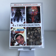 DVD 4in1: Pirates Caribbean 3, Spiderman 3, Mr Bean's Holiday, The Last Legion
