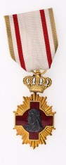 Crucea ?Meritul Sanitar? 1913, model 1938, clasa I, panglica originala foto