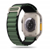 Curea Tech-Protect Nylon Pro pentru Apple Watch 4/5/6/7/8/9/Se/Ultra 1/2 (42/44/45/49 mm) Negru/Verde Militar