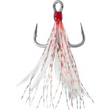 Carlig In-Line Triple Grip Feathered Red nr.4 2buc, Mustad
