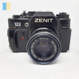 Zenit 122 cu obiectiv Helios-44M-5 58mm f/2 M42