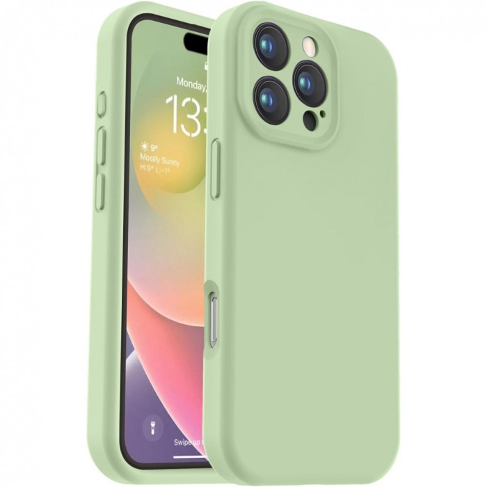 Husa de protectie matte tpu, flippy, pentru apple iphone 16 pro, protectie camera, antisoc, antizgariere, antialunecare, acoperire completa, verde