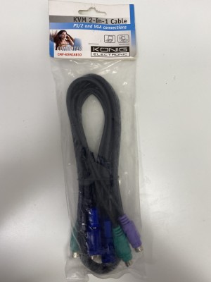 Cablu KVM VGA + 2x PS/2 Konig CMP-KVMCAB10 / 1,8m (512) foto