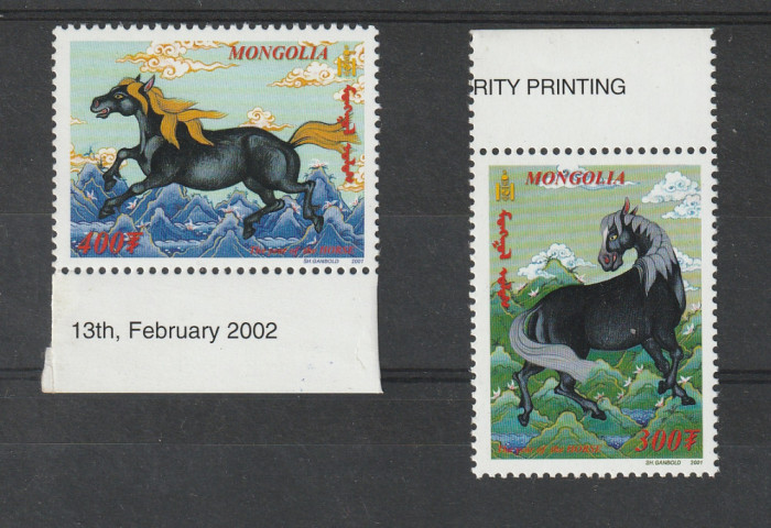 Mongolia 2002 - #808 Anul Calului - 2v MNH