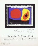 Romania 1970 - Joan Miro, colita neuzata