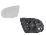 Geam oglinda exterioara cu suport fixare Audi A8 (D4/4f), 12.2009-11.2013 , A8 (D4/4f), 11.2013-, Stanga, incalzita; geam asferic; cromat