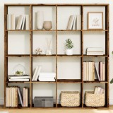 Biblioteca, lemn vechi, 137,5x29x137,5 cm, lemn prelucrat GartenMobel Dekor, vidaXL