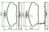 Set placute frana,frana disc ROVER 25 (RF) (1999 - 2005) BOSCH 0 986 495 233