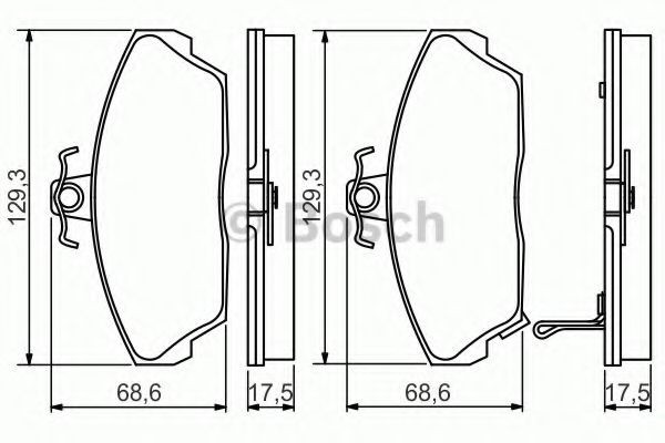 Set placute frana,frana disc ROVER STREETWISE (2003 - 2005) BOSCH 0 986 495 233