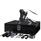 Set caseta cu accesorii de vin, Silver Classic Design, 9 piese